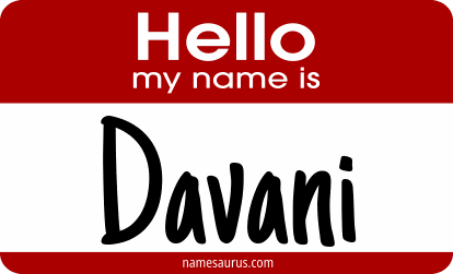 Hello my name is Davani png download