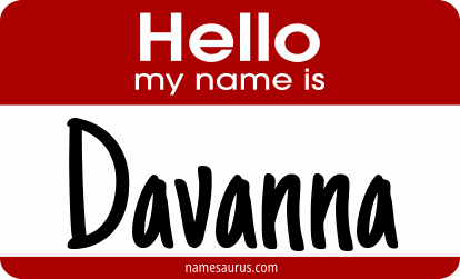 Hello my name is Davanna png download