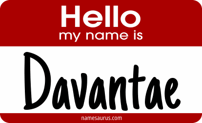 Hello my name is Davantae png download
