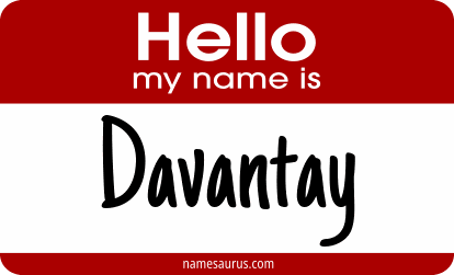 Hello my name is Davantay png download