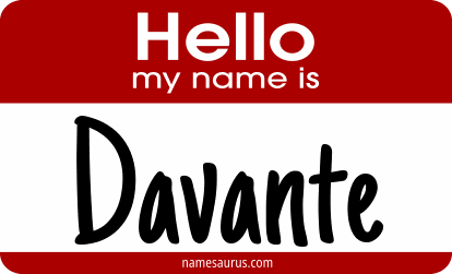 Hello my name is Davante png download