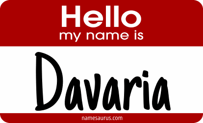 Hello my name is Davaria png download