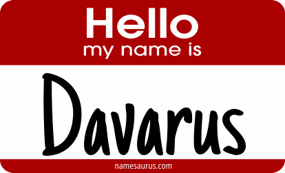 Hello my name is Davarus png download