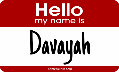 Hello my name is Davayah png download