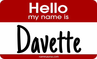 Hello my name is Davette png download