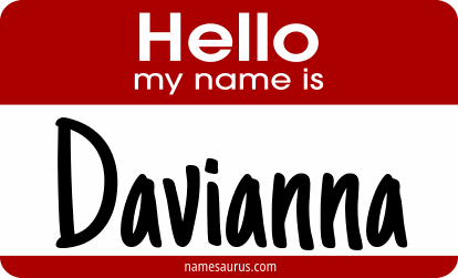 Hello my name is Davianna png download