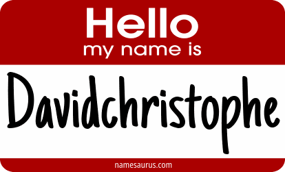 Hello my name is Davidchristophe png download
