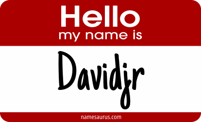 Hello my name is Davidjr png download