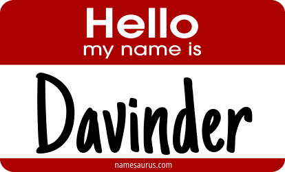Hello my name is Davinder png download