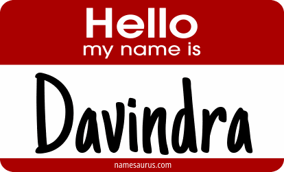 Hello my name is Davindra png download