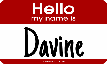 Hello my name is Davine png download