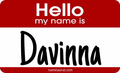 Hello my name is Davinna png download