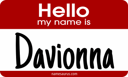 Hello my name is Davionna png download