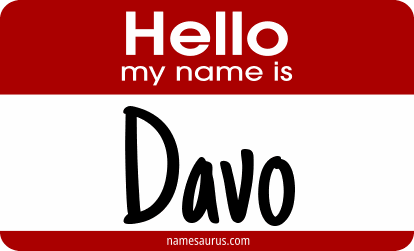 Hello my name is Davo png download
