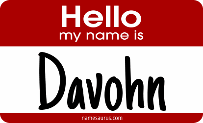 Hello my name is Davohn png download