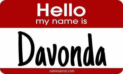 Hello my name is Davonda png download