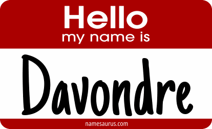 Hello my name is Davondre png download