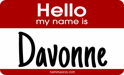 Hello my name is Davonne png download