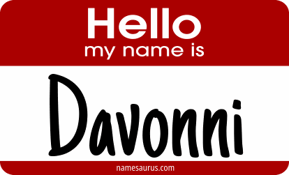 Hello my name is Davonni png download