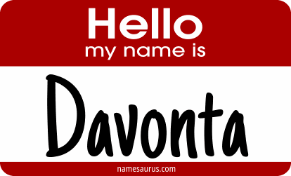 Hello my name is Davonta png download