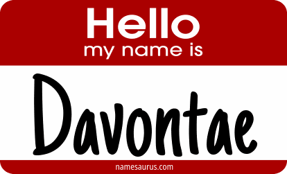 Hello my name is Davontae png download