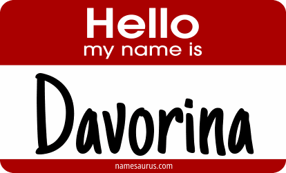 Hello my name is Davorina png download
