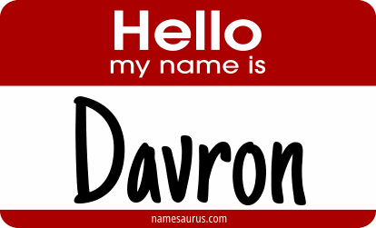 Hello my name is Davron png download