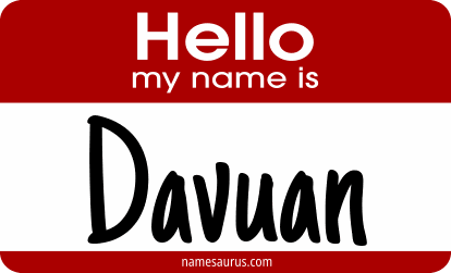 Hello my name is Davuan png download