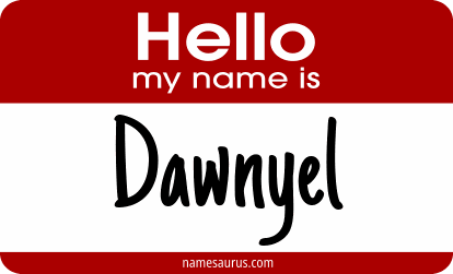 Hello my name is Dawnyel png download
