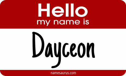 Hello my name is Dayceon png download