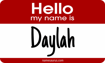 Hello my name is Daylah png download