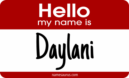 Hello my name is Daylani png download