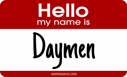 Hello my name is Daymen png download