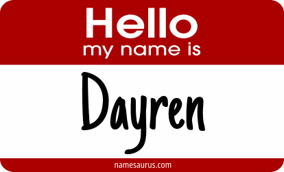 Hello my name is Dayren png download