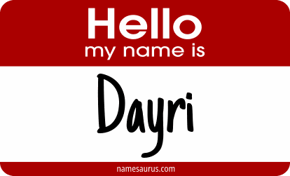 Hello my name is Dayri png download
