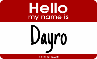 Hello my name is Dayro png download
