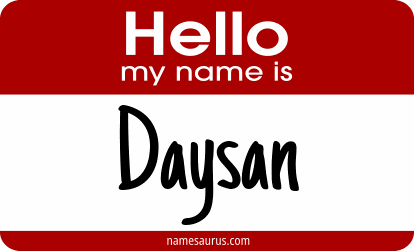 Hello my name is Daysan png download