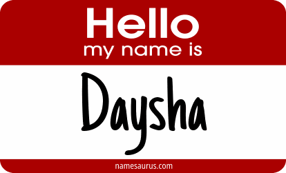 Hello my name is Daysha png download