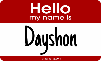 Hello my name is Dayshon png download