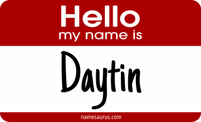Hello my name is Daytin png download