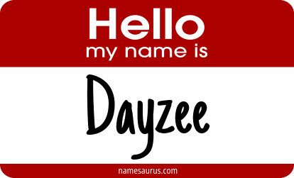 Hello my name is Dayzee png download