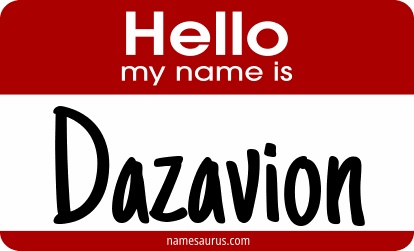 Hello my name is Dazavion png download