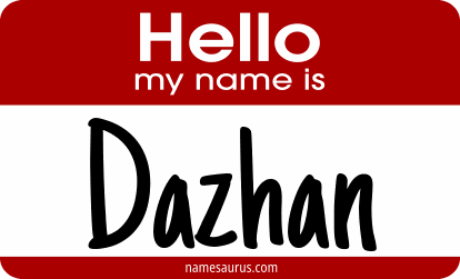 Hello my name is Dazhan png download