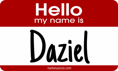 Hello my name is Daziel png download