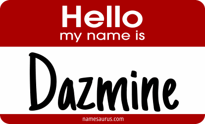 Hello my name is Dazmine png download