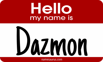 Hello my name is Dazmon png download