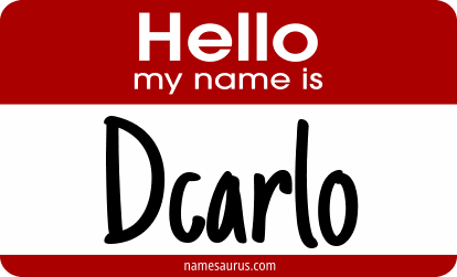 Hello my name is Dcarlo png download