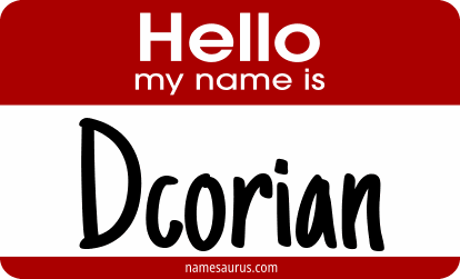 Hello my name is Dcorian png download
