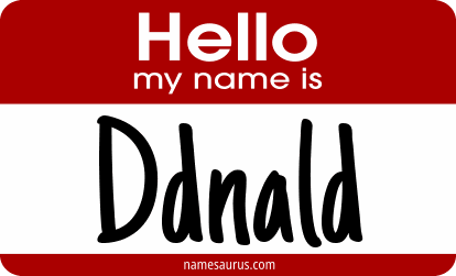 Hello my name is Ddnald png download