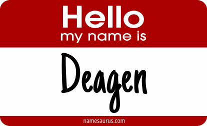 Hello my name is Deagen png download